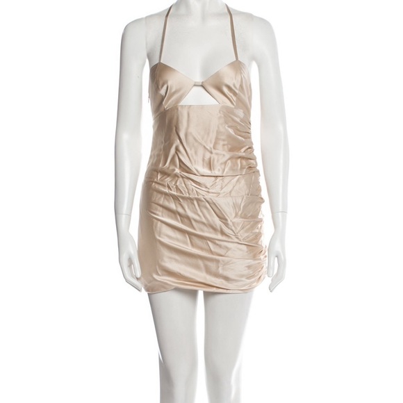 The Sei Cream Cut Out Ruched Dress SZ 4 w/tags - Picture 4 of 16
